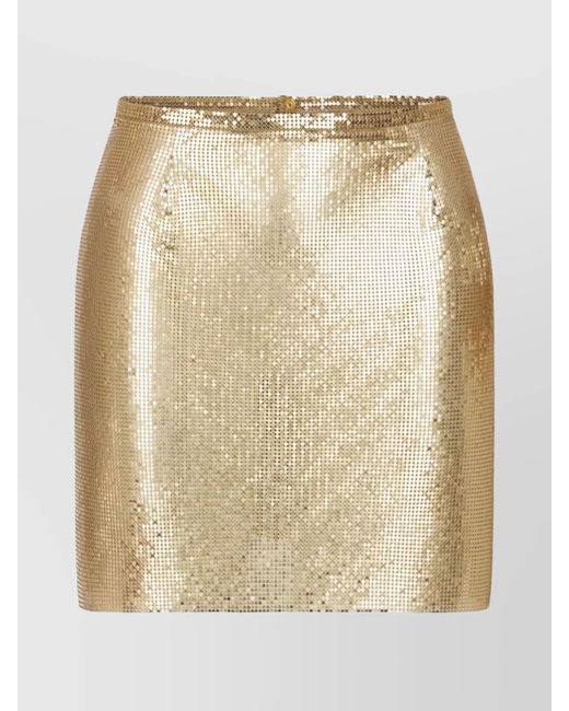 Rabanne Natural Metallic Mini Skirt