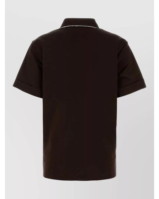 Prada Black Cotton Polo Shirt