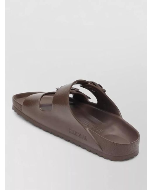 Birkenstock Brown Slide Sandals Open Toe Flat Sole