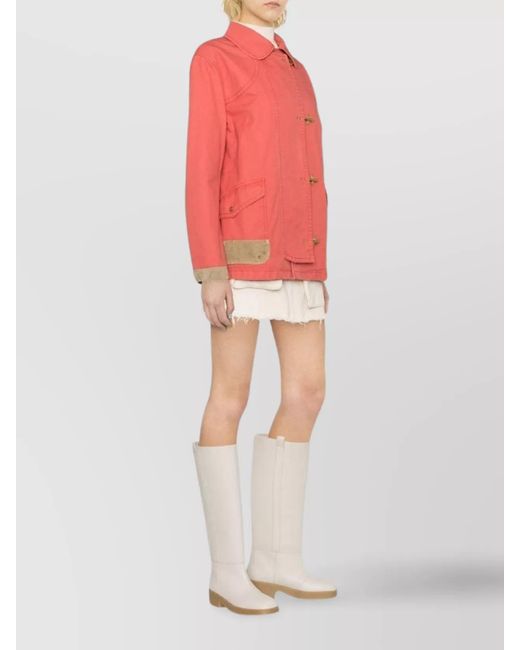 Fay Pink Cotton Fitted Jacket