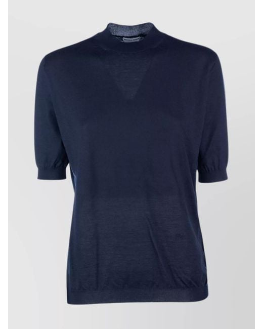 Bottega Veneta Blue Cashmere T-Shirt