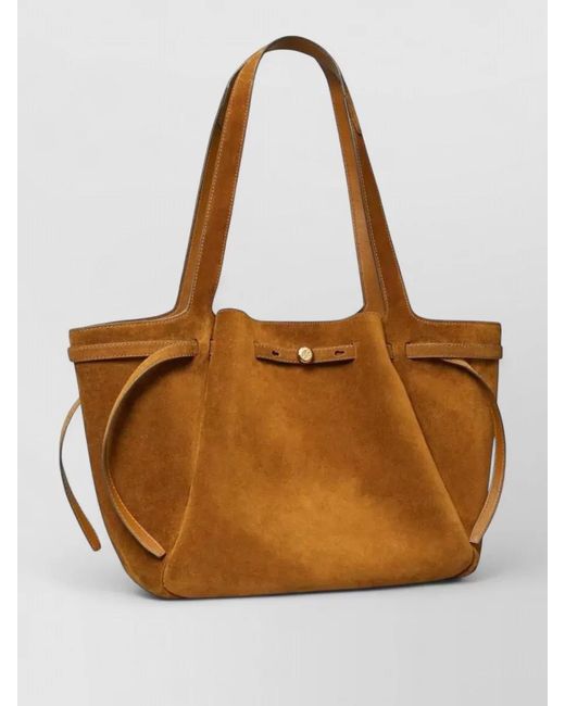 Tory Burch Brown Large Romy Suede Tote Bag