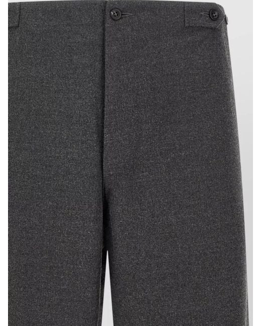 Cellar Door Gray Dino Straight Trousers Buttoned Front Back Pocket for men