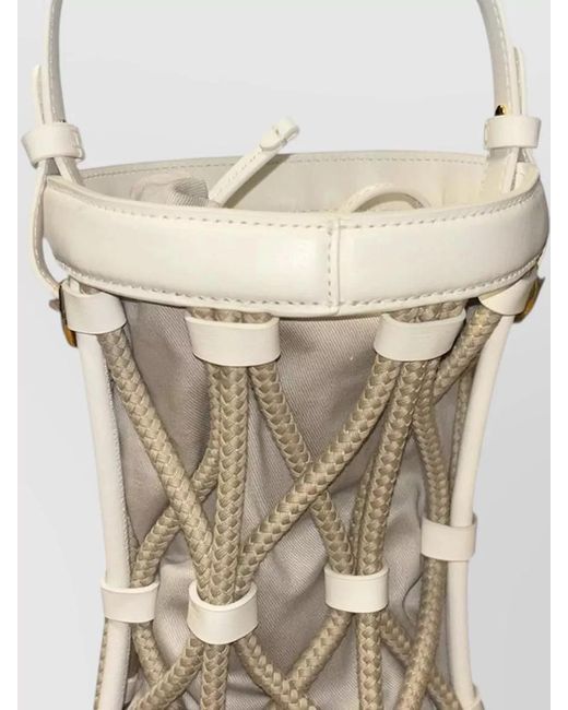 Coccinelle Natural Koi Bucket Bag Handle Rope Detail