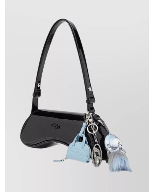 DIESEL White Na Metal Bag Charm