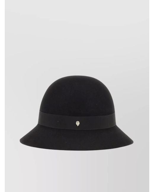 Helen Kaminski Black Wool Fedora Hat
