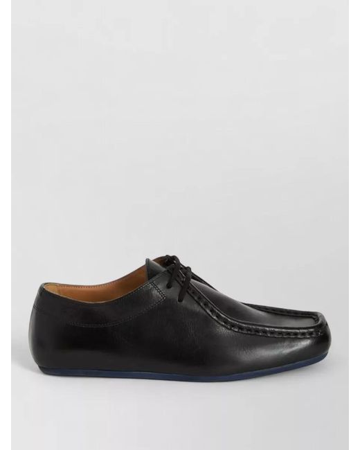 Jil Sander Black Loafers Lace Detail Silk Nylon
