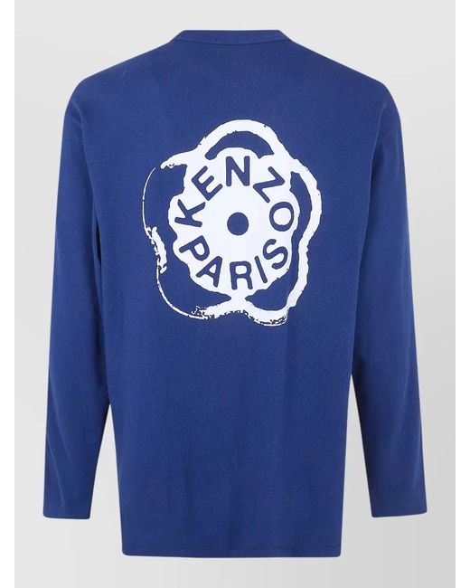 KENZO Blue Gots Boke Flower 2.0 Long Sleeve T-Shirt for men