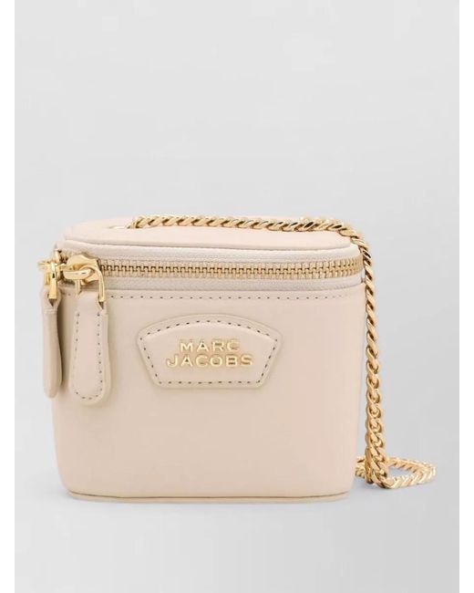 Marc Jacobs Natural The Mini Vanity Leather Crossbody Bag