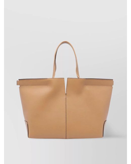 Tod's Natural Di Bag Leather Tote Bag