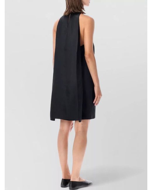 Loulou de Saison Black Bruna Halter Backless Lightweight Mini Dress