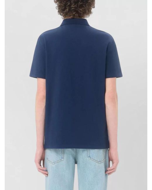 Valentino Garavani Blue Vlogo Cotton Piqué Polo Shirt for men