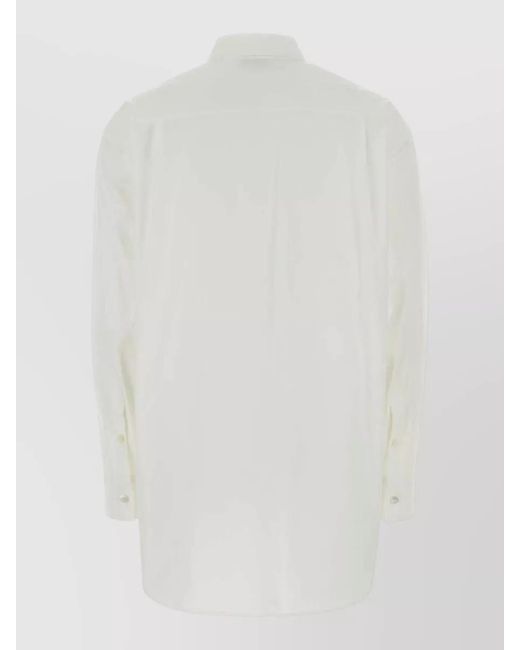 Jil Sander White Oversized Cotton Shirt for men
