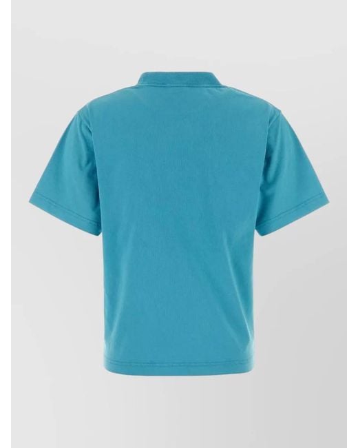 Balenciaga Blue Cotton T-Shirt