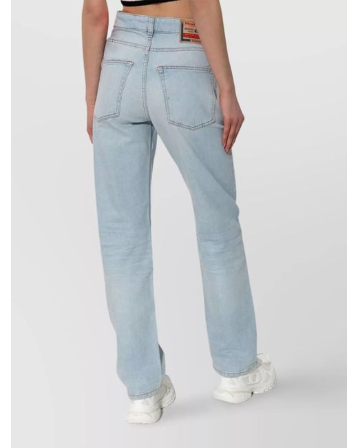 DIESEL Blue Straight Trousers