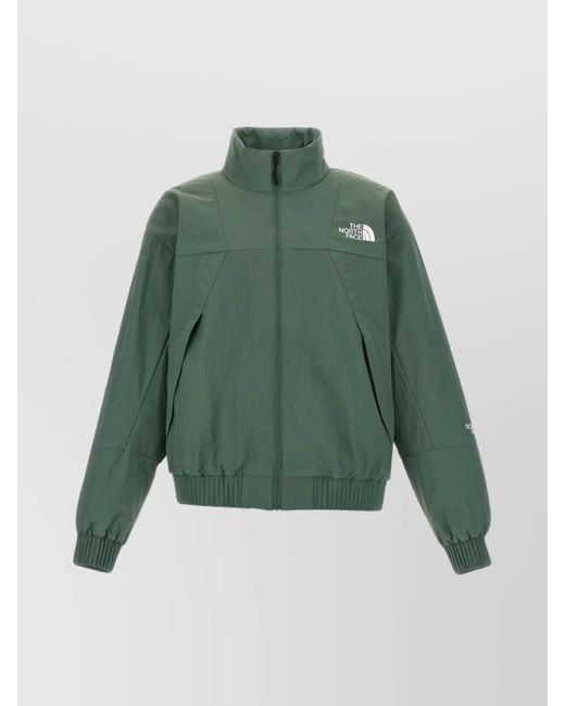 The North Face Green 'Nse' Bomber Jacket Cuffs Elastic