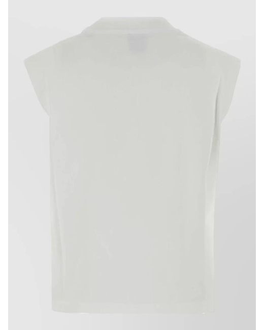 Casablanca Gray Cotton Tank Top Crew Neck Graphic