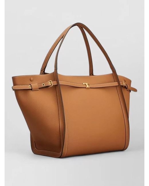 Tod's Brown Di Bag Medium Leather Tote Bag