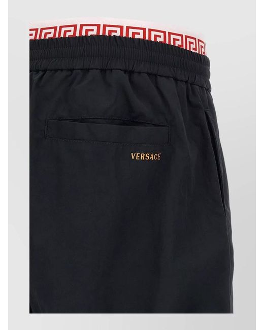Versace Blue Nylon Tapered Jogger Pants for men