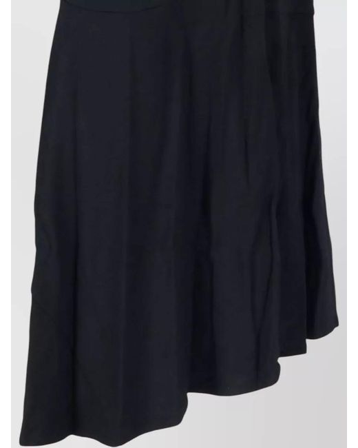 Junya Watanabe Blue Wool Knee-Length High-Waisted Skirt