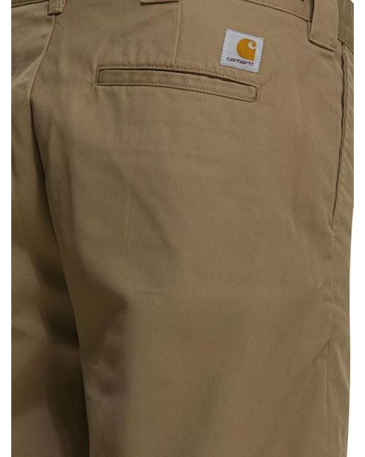 Carhartt Green Utility Chino Shorts for men