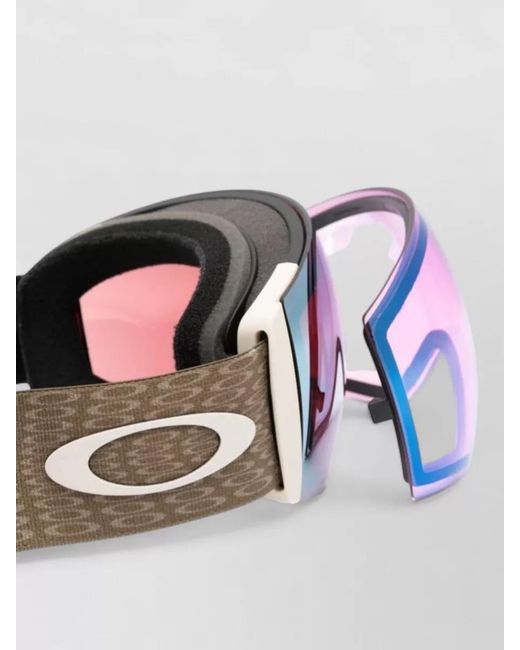 Oakley Blue Curved Lens Sunglasses Wide View Strap