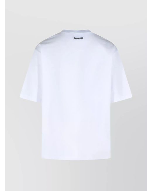 DSquared² White Cotton Printed T-Shirt for men
