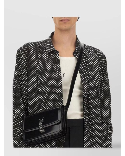 Saint Laurent White Medium Messenger Bag Adjustable Strap for men