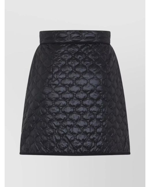Moncler Black A-Line Padded Mini Skirt