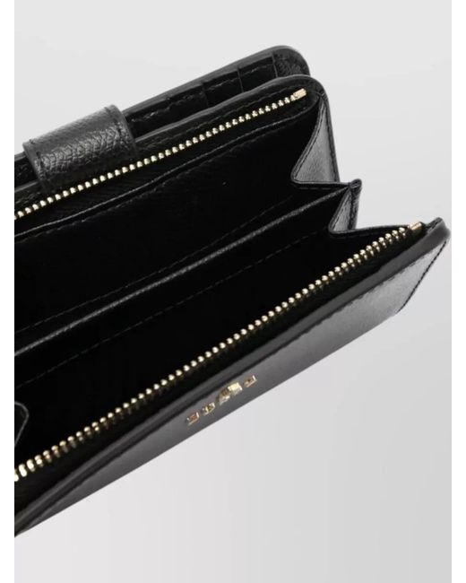 Furla Black Camilia Medium Wallet Logo Detail Snap