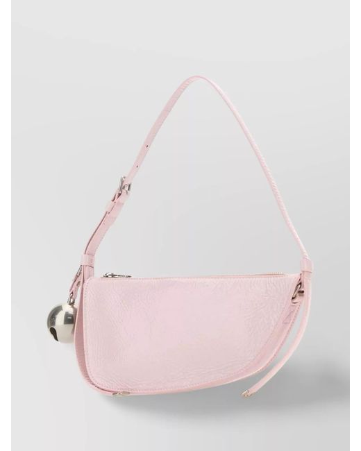 Burberry Pink Shield Small Leather Shoulder Bag