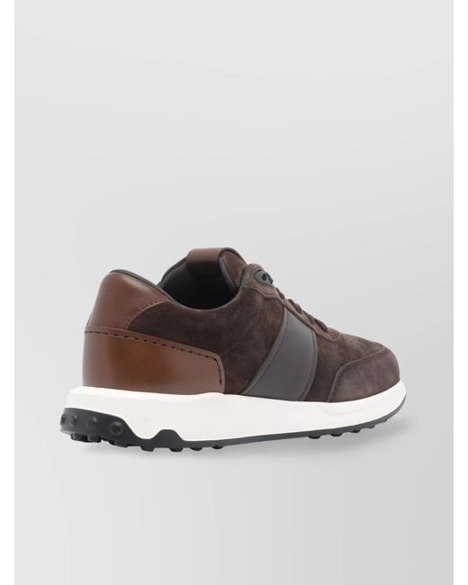 Tod's Brown Suede Low-Top Sneakers for men