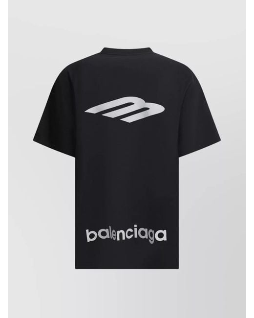 Balenciaga Black Oversized Cotton Short-Sleeve T-Shirt for men