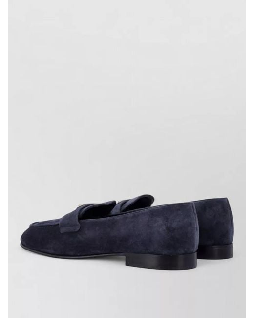 Prada Blue Suede Loafers