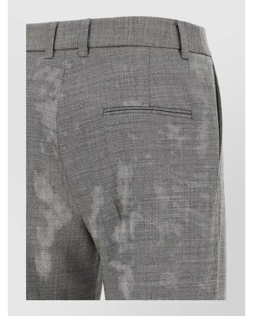 Alberto Biani Gray Charlie Tailored Pants Featuring Belt Loops