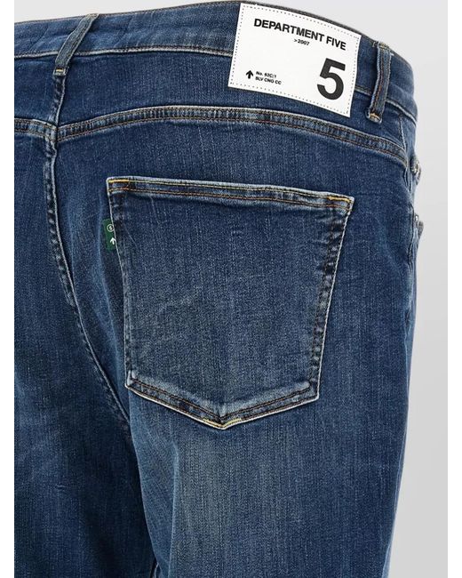 Department 5 Blue Drake Jeans Belt Loops Contrast Stitching for men