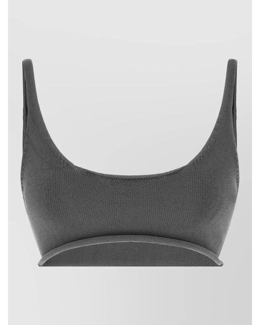 Entire studios Gray Cotton Ribbed Cropped Bralette