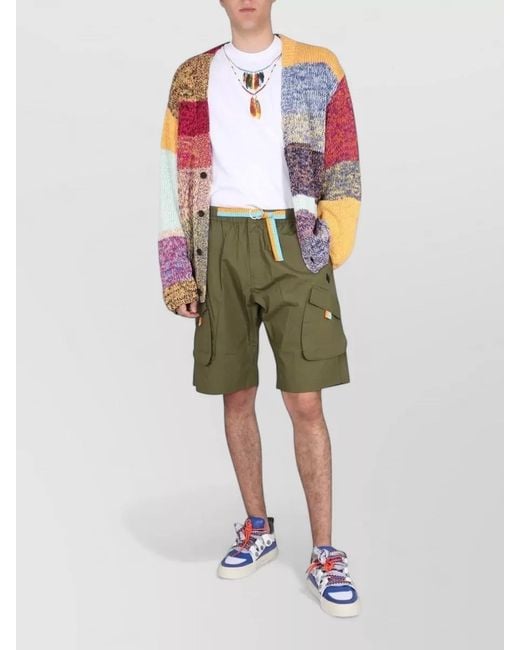 Marcelo Burlon Multicolor Utility Cargo Bermuda Shorts Belt Waistband for men
