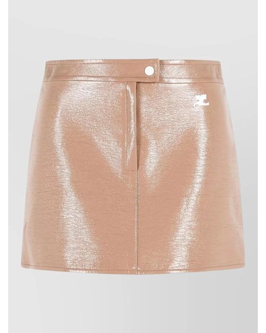 Courreges Natural Vinyl Mini Skirt