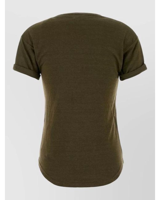 Isabel Marant Green Linen T-Shirt