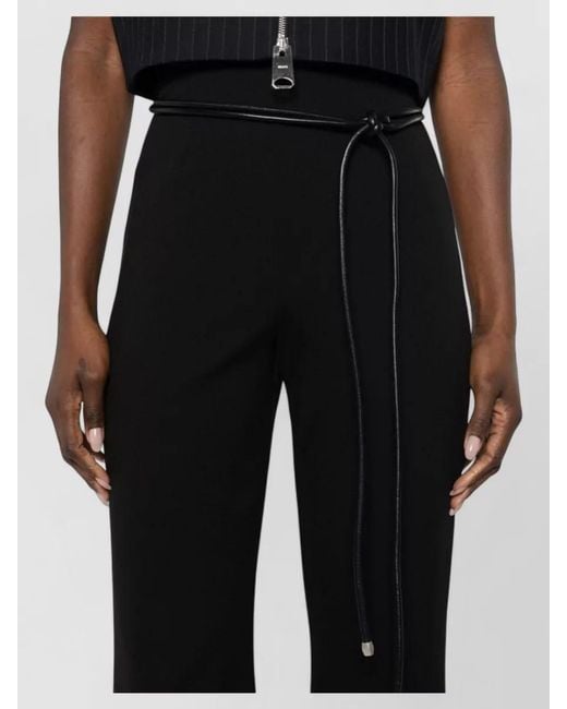 Sportmax Blue High Waist Flared Floor Length Trousers Belt Loops