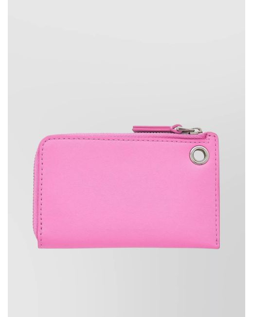 Marc Jacobs Pink Leather Zipped Cardholder