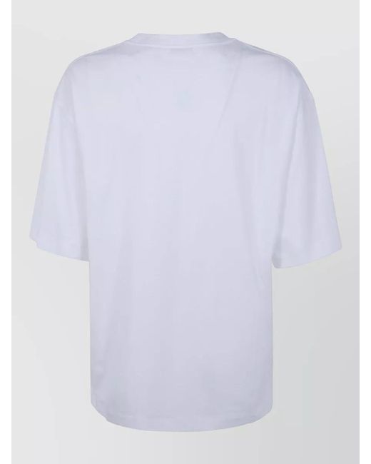 Filippa K White Cotton T-Shirt Short Sleeves Crew Neck Plain