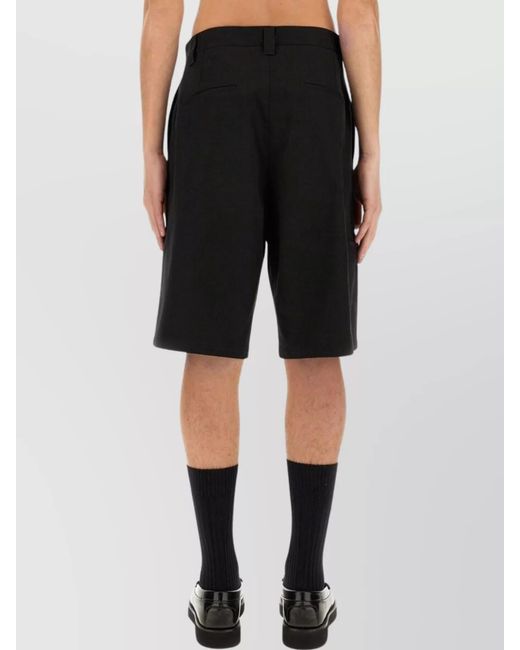 Moschino Black Regular-Fit Cargo Shorts for men