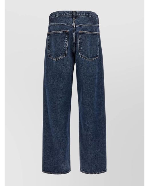 Agolde Blue Denim Wide-Leg Jeans for men