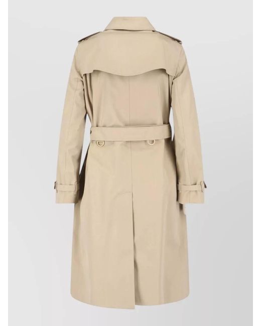 Burberry Natural Belted Waist Jacket Epaulettes Storm Flap