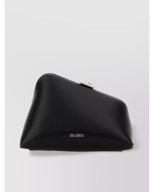The Attico Black Leather Shoulder Bag