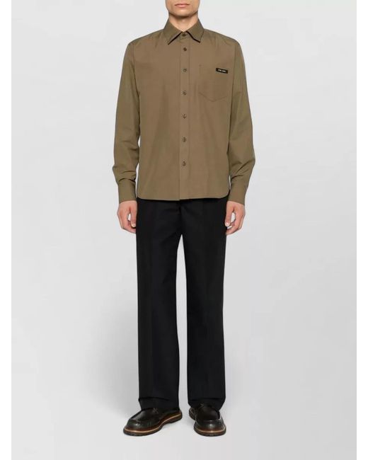 Prada Black Tailored Pants Back Pockets Pleated Design for men