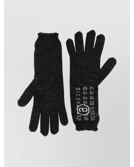 MM6 by Maison Margiela Black Wool Gloves