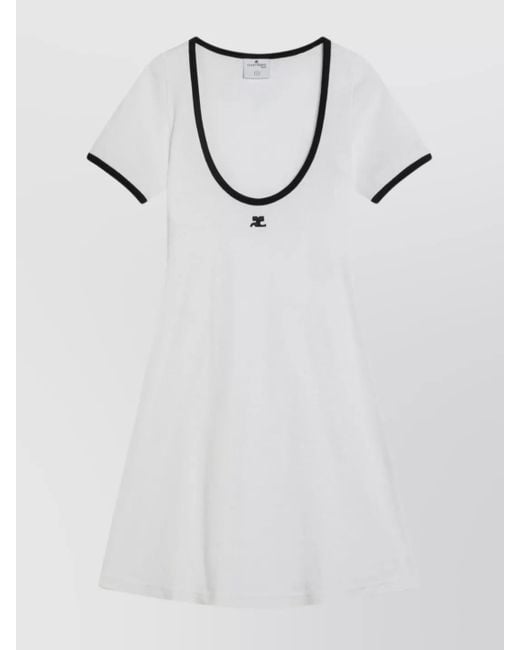 Courreges White Cotton Mini Dress